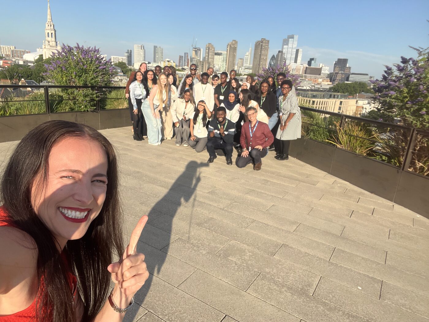 Young people with the Digilearning team at an event in London